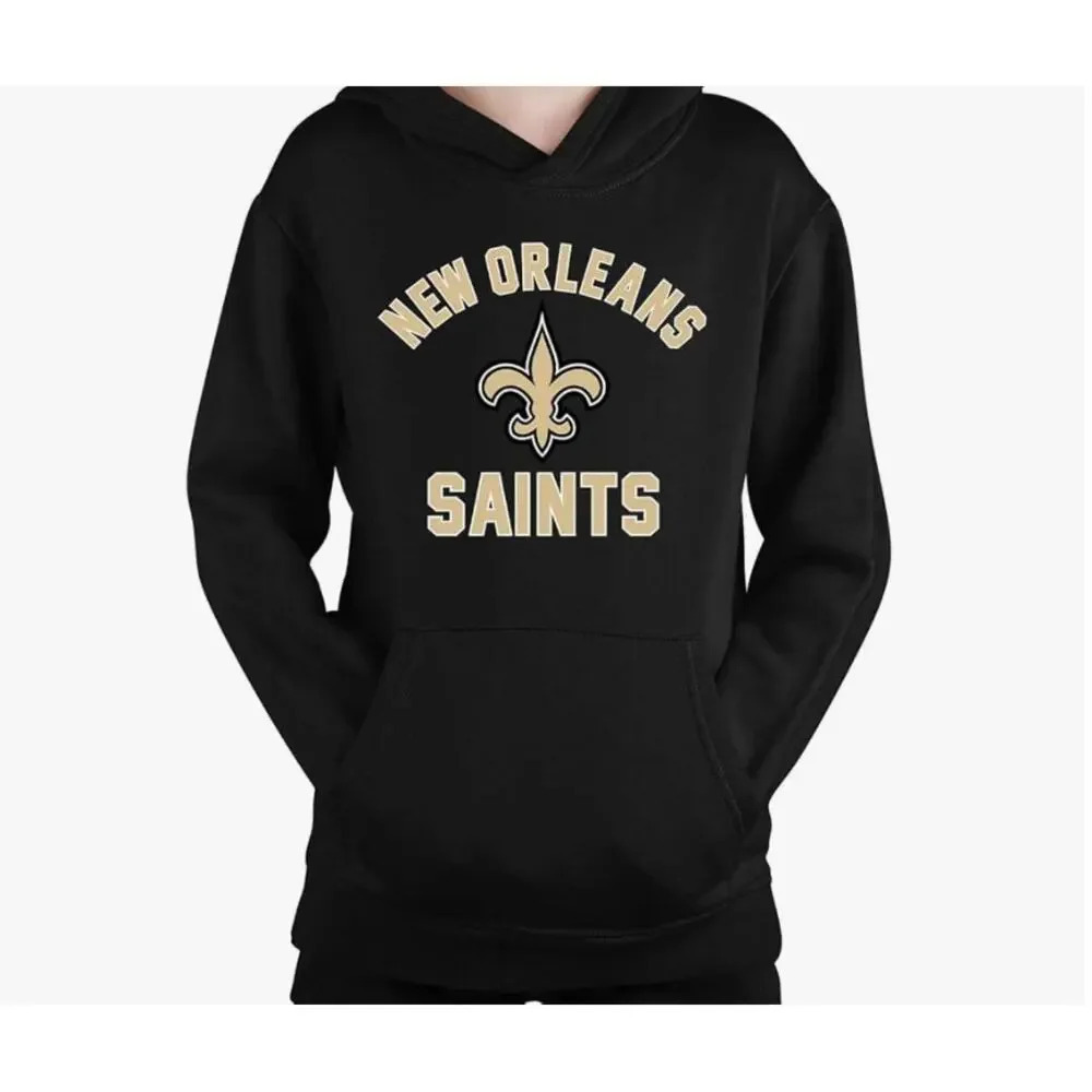 NEW Campus Colors New Orleans Saints Game Day Hoodie Sweatshirt Black 2X